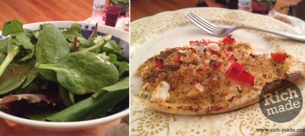 Rich-made Richef's Baked Tilapia and Salad