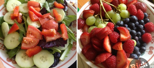 Richmade Sunday Post Workout Meal: Salad and Fruit