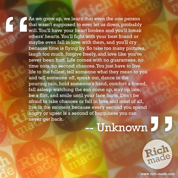 Quote "As We Grow Up..." - Unknow